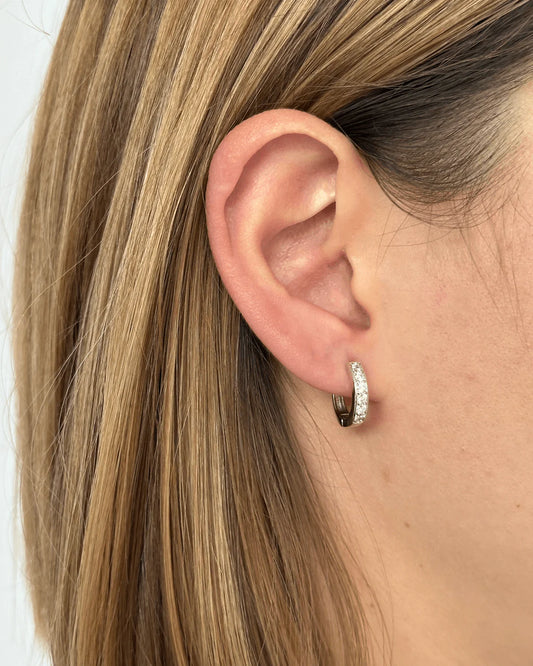 Pendientes de aro de plata Martina