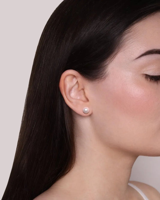 Orecchini a lobo con perle Carolina Argento