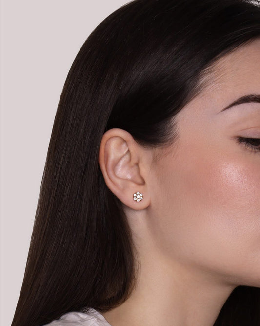 Elena Gold Stud Earrings