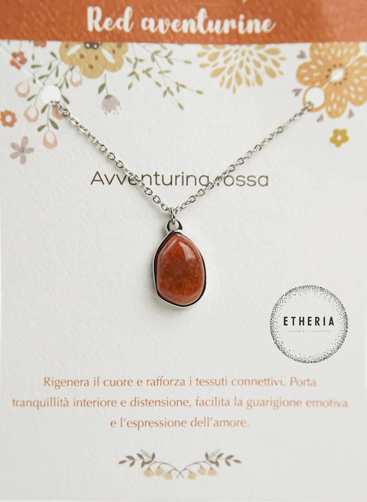 Collane Pietre dell'Anima avventurina rossa