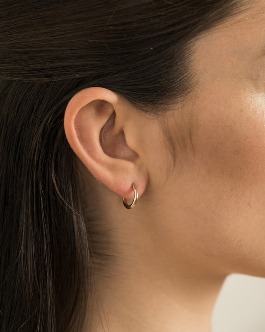 Nina Gold Single Hoop Earring