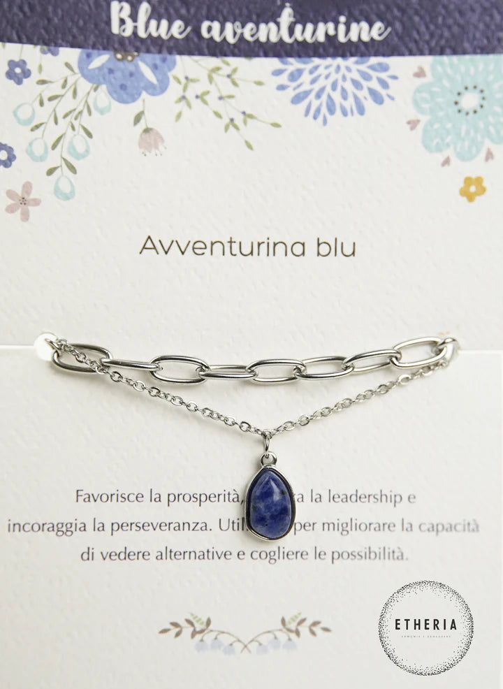 Bracciali Pietre dell'Anima avventurina blu