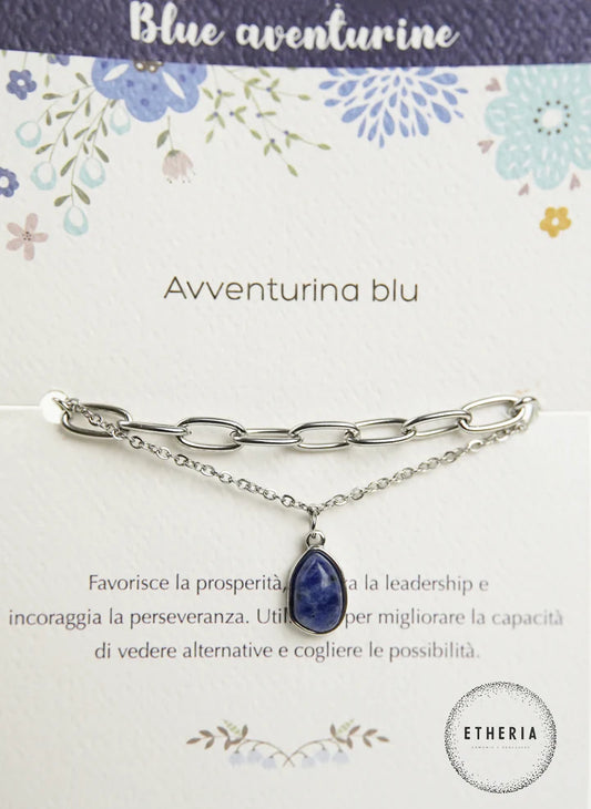 Bracciali Pietre dell'Anima avventurina blu
