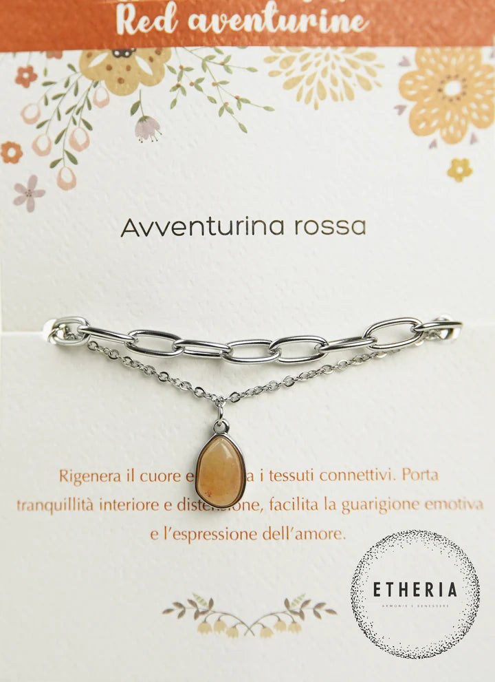 Bracciali Pietre dell'Anima avventurina rossa