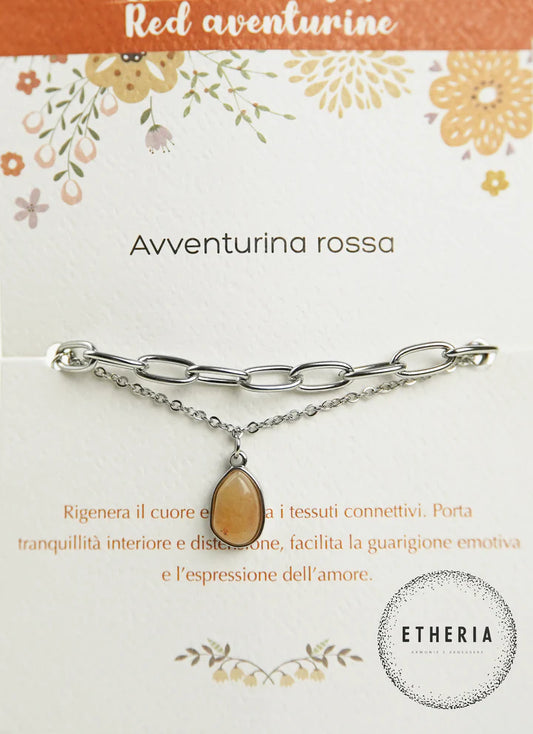 Bracciali Pietre dell'Anima avventurina rossa