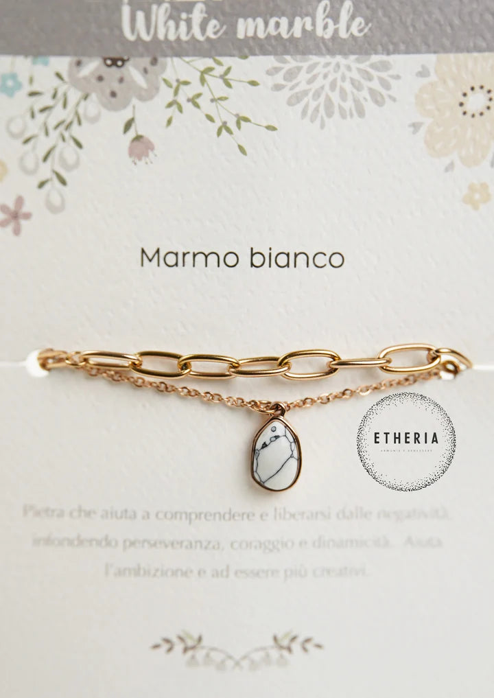 Bracciali Pietre dell'Anima marmo bianco