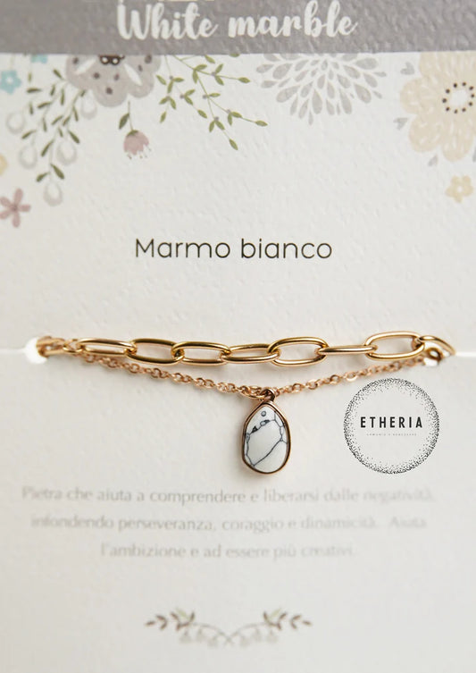 Bracciali Pietre dell'Anima marmo bianco