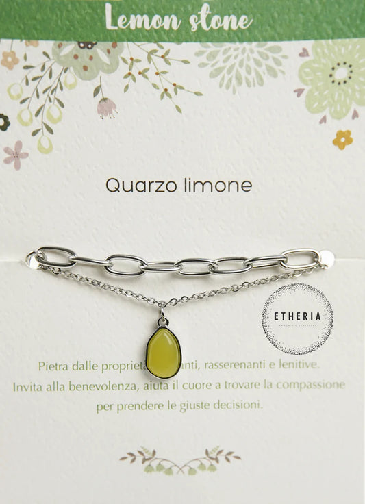 Bracciali Pietre dell'Anima quarzo limone