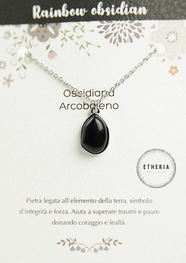 Collane Pietre dell'Anima ossidiana arcobaleno