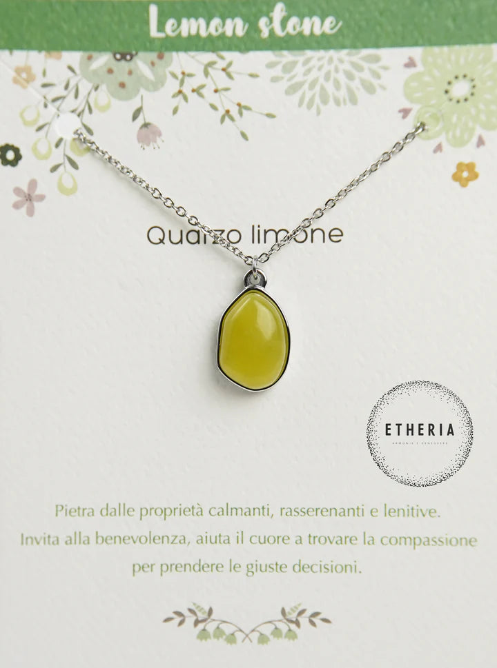 Collane Pietre dell'Anima quarzo limone