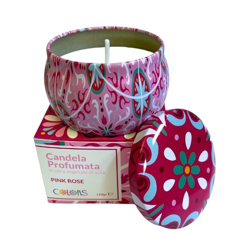 MAIOLICHE COLORS CANDLE PINK ROSE 120g