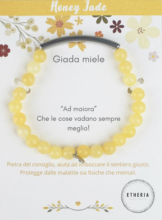 Bracciali Pietre della Filosofia giada miele