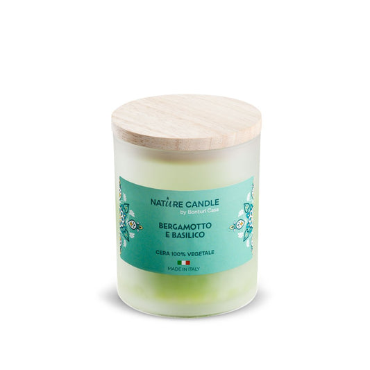Candele Profumate bergamotto e basilico 200g