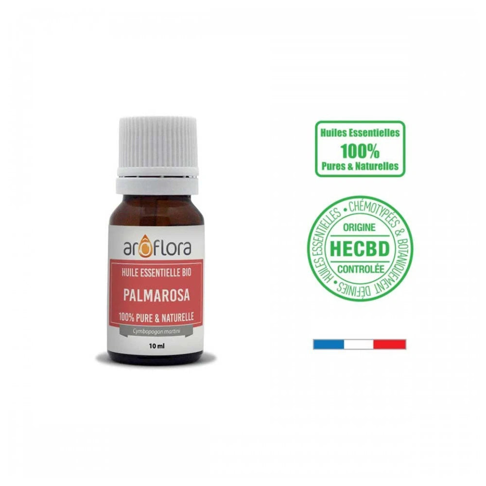 Olio essenziale biologico di Palmarosa 100% puro e naturale - 10ml