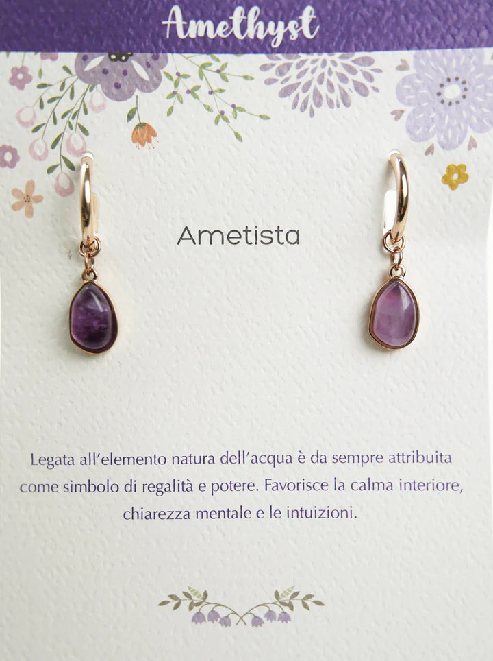 Orecchini Pietre dell'Anima ametista