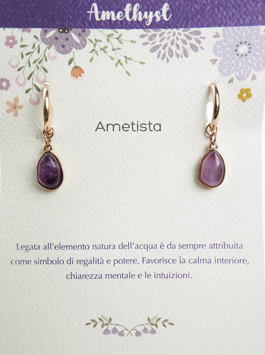 Orecchini Pietre dell'Anima ametista
