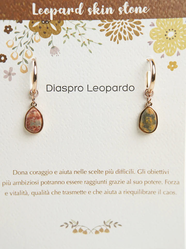 Orecchini Pietre dell'Anima diaspro leopardo