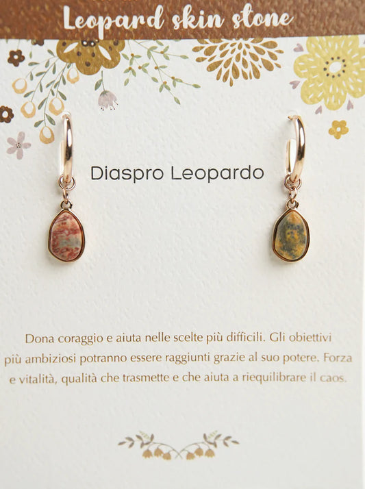Orecchini Pietre dell'Anima diaspro leopardo