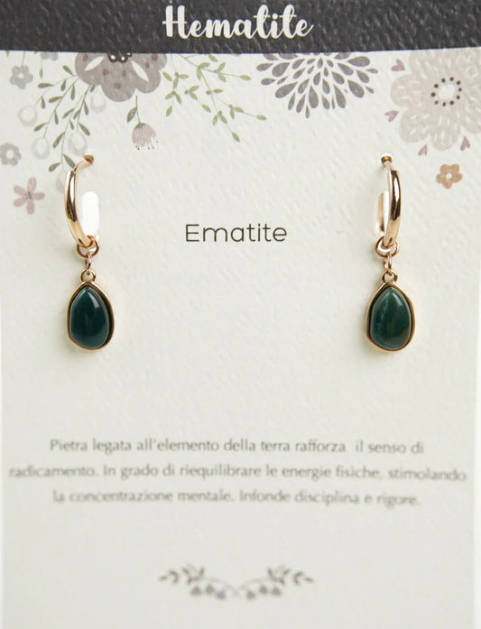 Orecchini Pietre dell'Anima ematite