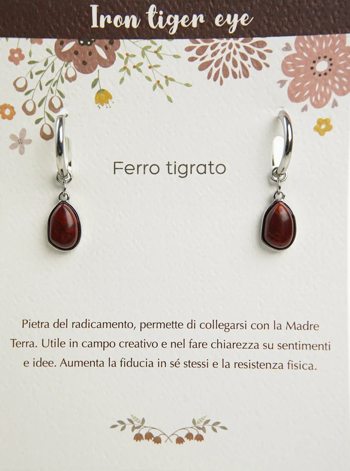 Orecchini Pietre dell'Anima ferro tigrato