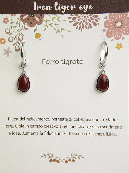 Orecchini Pietre dell'Anima ferro tigrato