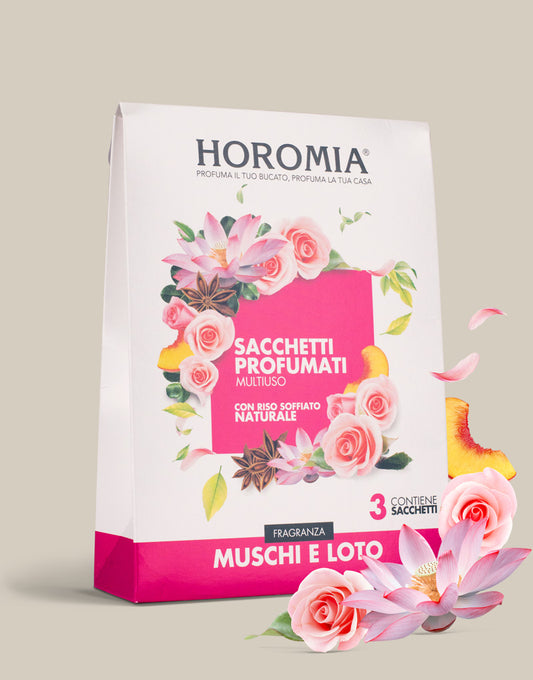 Bolsitas perfumadas multiusos de almizcle y loto 3 x 12 g