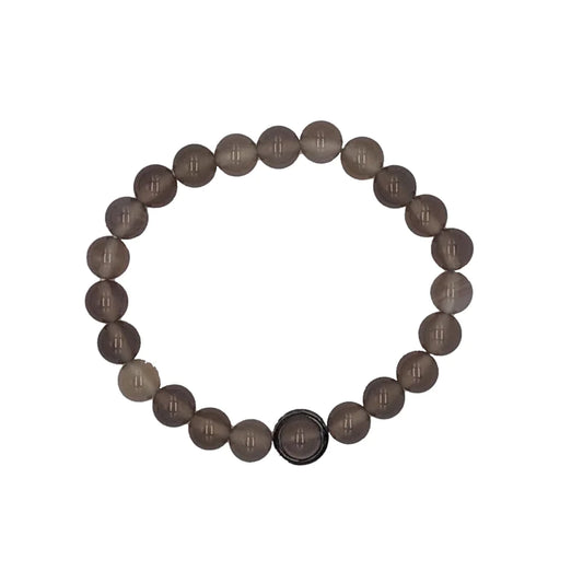 Pulsera del zodiaco Ágata gris