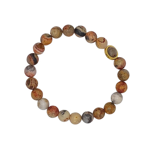 Pulsera de ágata loca del zodiaco