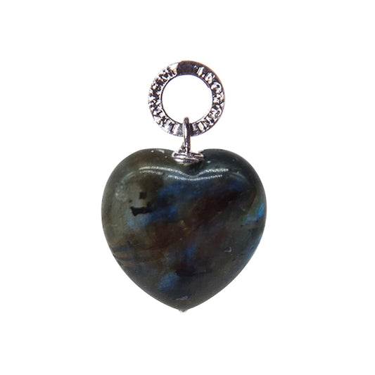 Labradorite Heart Charm - Limited Edition