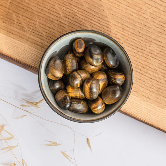 Satin Tiger's Eye Tumbled