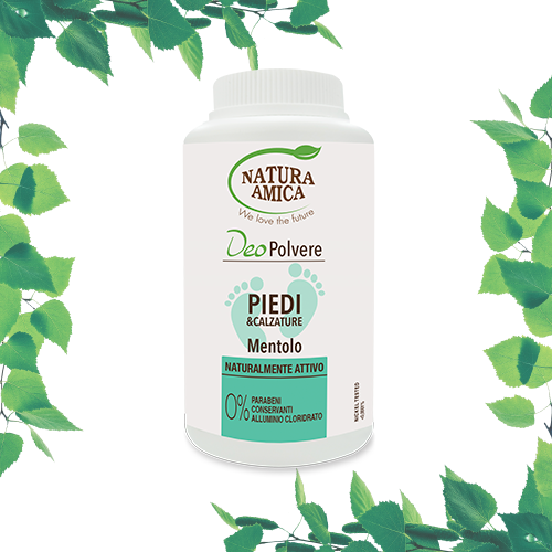 Polvere deodorante piedi e calzature