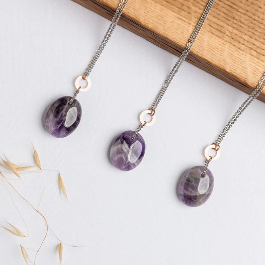 Collar de amatista del zodiaco - Piscis