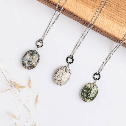 Collar de jaspe oceánico del zodiaco - Aries