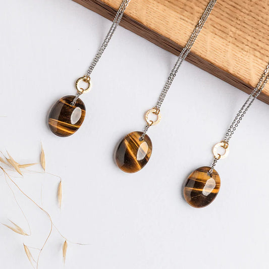 Collar de ojo de tigre del zodíaco - Leo