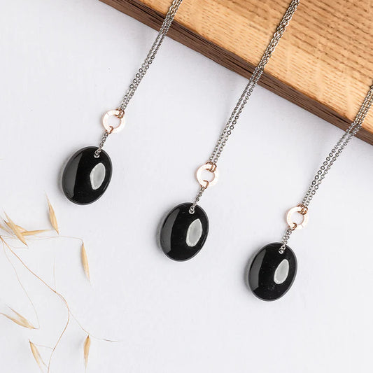 Collar de obsidiana del zodiaco - Escorpio