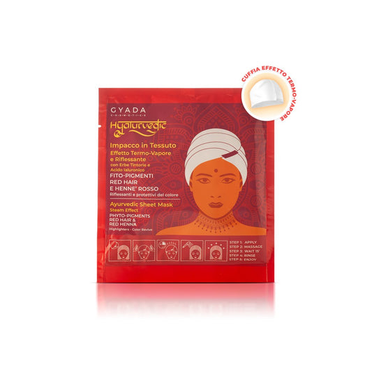 Envoltura de tela reflectante ayurvédica hialurvédica - Cabello rojo
