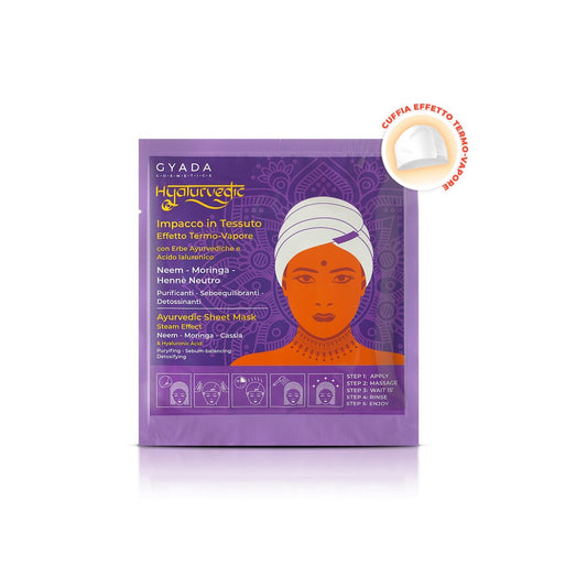 Envoltura de tela ayurvédica purificante hialurvédica: neem, moringa y henna neutra