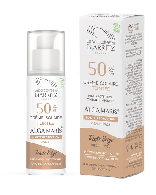 "BEIGE" Organic Face Tinted Sun Cream SPF 50 50 ml